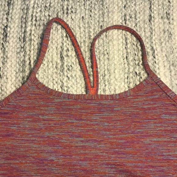 LULULEMON Purple/Orange Power Y Tank Size 6 - Picture 4 of 6